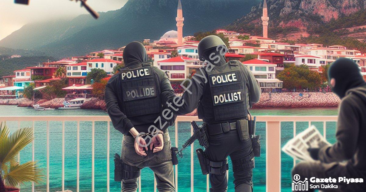 "Marmaris'te Kritik Operasyon: FETÖ Firarisi Kıskıvrak Yakalandı" başlıklı haber için fotorealistik,