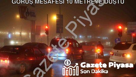 Denizli’de Yoğun Sis Hayatı Felç Etti: Görüş Mesafesi 10 Metreye Düştü