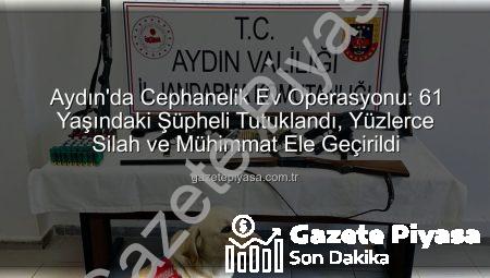 Aydın’da Cephanelik Ev Operasyonu: 61 Yaşındaki Şüpheli Tutuklandı, Yüzlerce Silah ve Mühimmat Ele Geçirildi